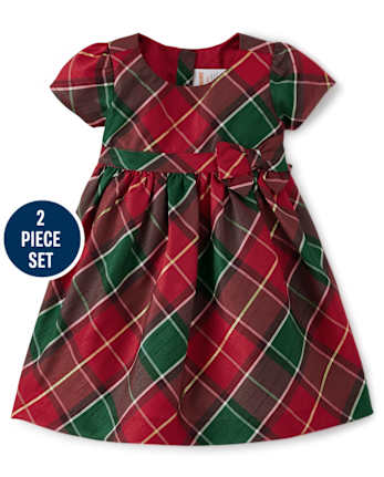 Baby Girls Matching Family Plaid Dress - Holiday Traditions