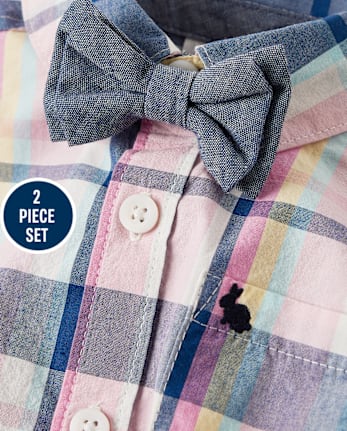 Conjunto de pantalones cortos chinos y body con botones a cuadros familiares a juego para bebés y niños - Celebraciones de primavera