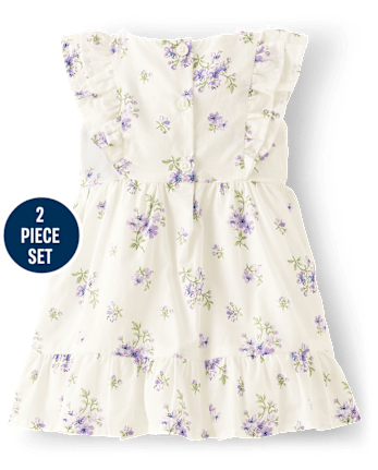 Baby Girls Floral Tiered Dress 2-Piece Outfit Set - Homegrown by Gymboree