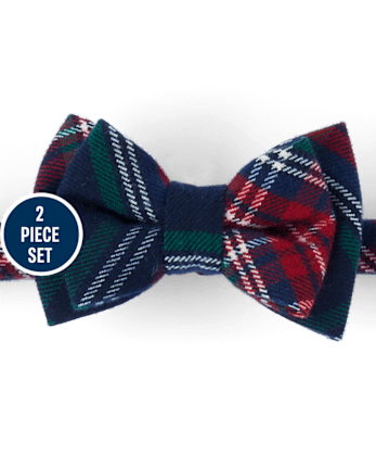 Boys Bow Tie And Suspenders Set - Royal Christmas