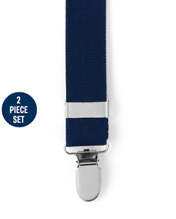 Boys Bow Tie And Suspenders Set - Royal Christmas