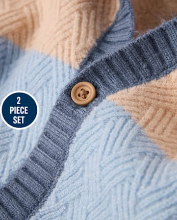 Baby Boys Colorblock Sweater 2-Piece Outfit Set - Homegrown by Gymboree