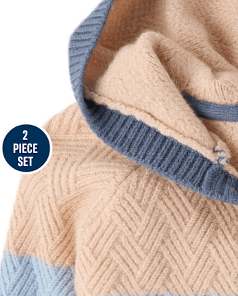 Baby Boys Colorblock Sweater 2-Piece Outfit Set