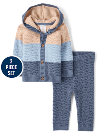Baby Boys Colorblock Sweater 2-Piece Outfit Set - Homegrown by Gymboree