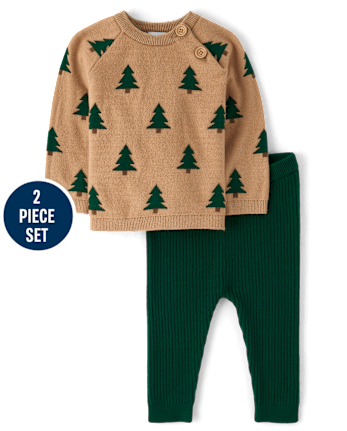 Baby Boys Intarsia Tree 2-Piece Outfit Set - Homegrown by Gymboree