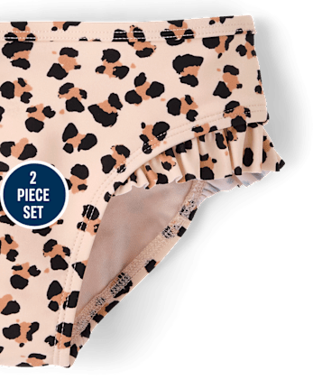 Girls Leopard Flutter Tankini Swimsuit - Swim Shop