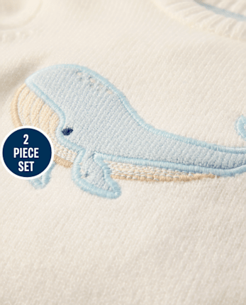 Baby Boys Applique Whale Sweater 2-Piece Outfit Set - Homegrown by Gymboree
