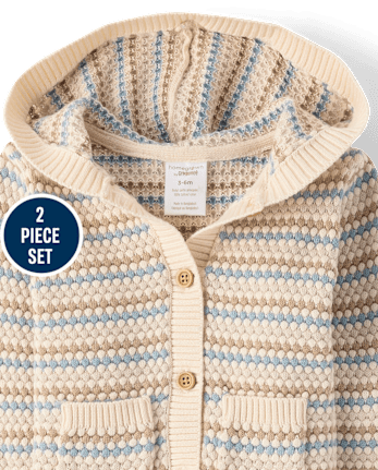 Baby Striped Textured 2-Piece Outfit Set - Homegrown By Gymboree