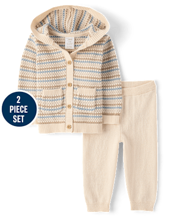 Baby Striped Textured 2-Piece Outfit Set - Homegrown By Gymboree