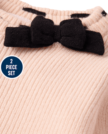 Ensemble 2 pièces pour bébé fille avec pull péplum à nœud - Homegrown by Gymboree