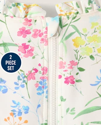 Maillot de bain tankini fleuri pour filles - Boutique de maillots de bain