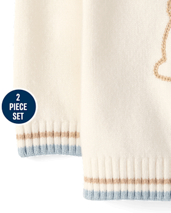 Ensemble 2 pièces pour bébé avec pull brodé silhouette de lapin - Homegrown by Gymboree