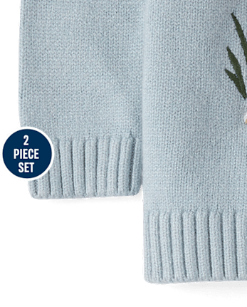 Baby Boys Applique Bunny Sweater 2-Piece Outfit Set - Homegrown by Gymboree