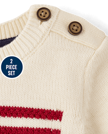 Baby Crochet Flag 2-Piece Outfit Set - Nantucket Charm