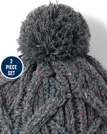 Boys Cable Knit 2-Piece Cold Weather Set - Little Essentials - H/T HOUND