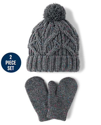 Boys Cable Knit 2-Piece Cold Weather Set - Little Essentials - H/T HOUND