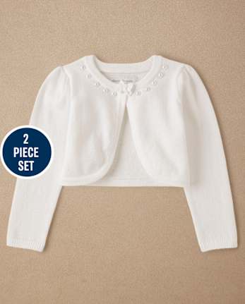 Conjunto de 2 piezas de vestido de satén para niñas - All Dressed Up