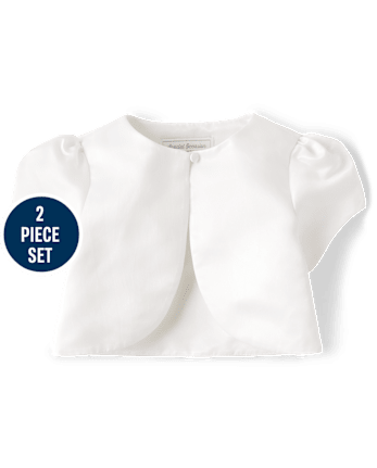 Conjunto de 2 piezas de vestido con apliques de encaje para niñas - All Dressed Up