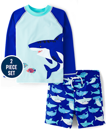 Boys Shark 2-Piece Swimsuit - Swim