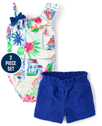 Girls Vacation 2-Piece Swim Set - Swim