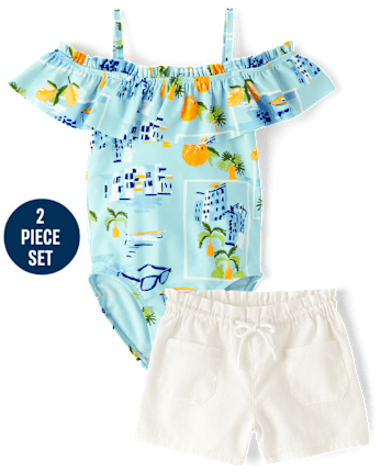 Girls Travel 2-Piece Swim Set - Swim