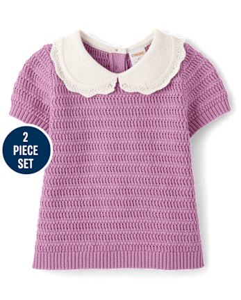 Girls Peter Pan Sweater Top 2-Piece Outfit Set - Magical Meadows