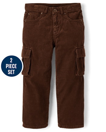 Boys Embroidered Truck 2-Piece Outfit Set - Fall Celebrations