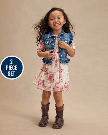 Girls Floral 2-Piece Outfit Set - Highland Hills