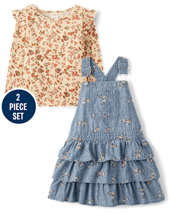Girls Floral 2-Piece Outfit Set - Highland Hills