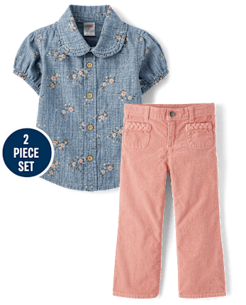 Girls Braided 2-Piece Outfit Set - Highland Hills