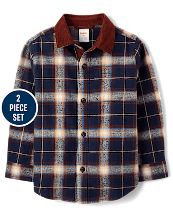 Boys Plaid 2-Piece Outfit Set - Highland Hills