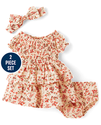 Baby Girls Embroidered Floral 3-Piece Outfit Set - Homegrown by Gymboree