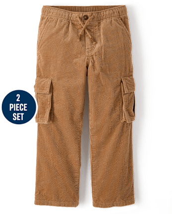 Boys Embroidered Cookies Layered Top 2-Piece Outfit Set - Royal Christmas