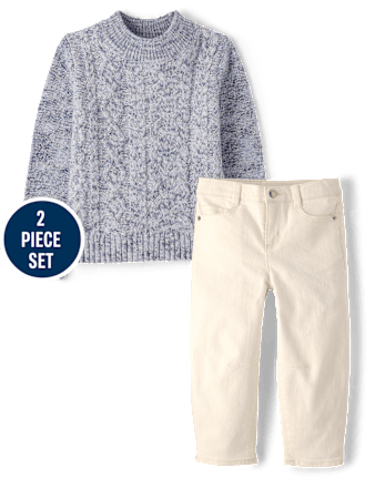 Girls Stitched 2-Piece Outfit Set - First Frost