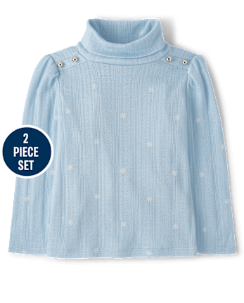 Girls Applique Bear 2-Piece Outfit Set - First Frost