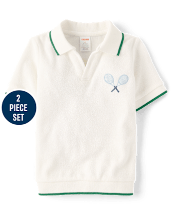 Boys Embroidered Sports 2-Piece Outfit Set - Club House