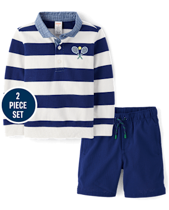 Boys Striped 2-Piece Outfit - Club House