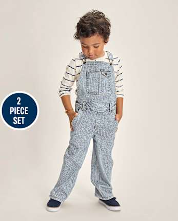 Boys Embroidered Coastal 2-Piece Outfit Set - Driftwood Bay