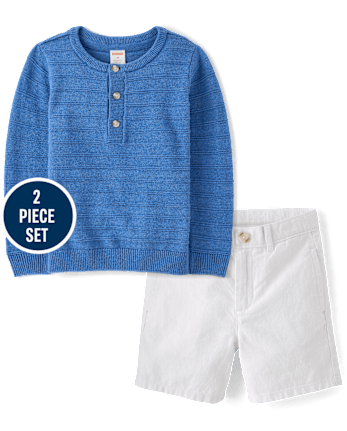 Boys Striped Linen-Blend 2-Piece Outfit Set - Linen Edit