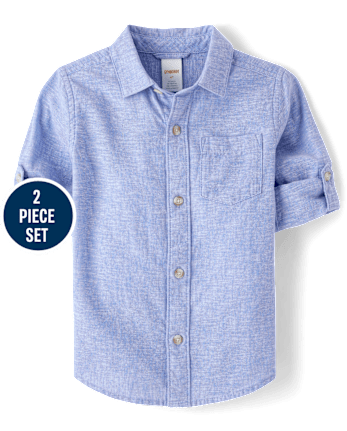 Girls Print Linen-Blend 2-Piece Outfit Set - Linen Edit