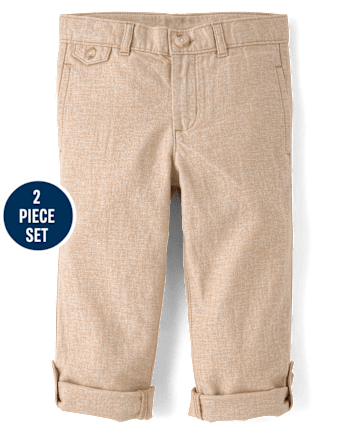 Boys Linen-Blend 2-Piece Outfit Set - Linen Edit