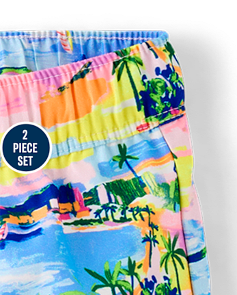 Boys Vacation Postcard 2-Piece Swim Set - Swim Shop