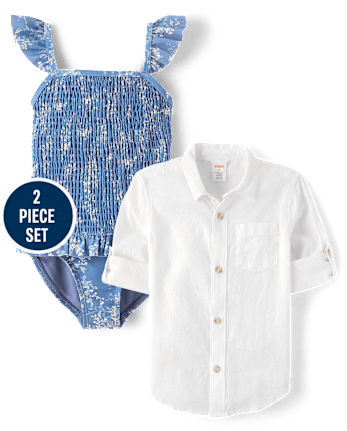 Girls Floral 2-Piece Swim Set - Swim Shop