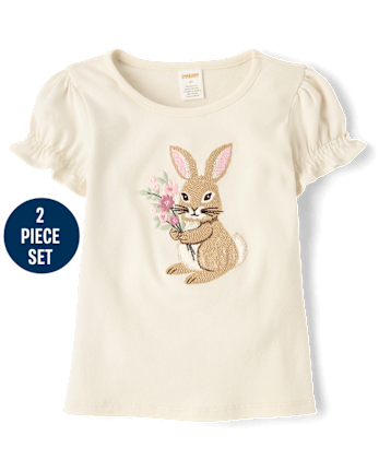 Girls Floral Easter 2-Piece Outfit Set- Enchanted Garden