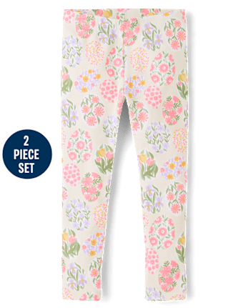 Girls Floral Easter 2-Piece Outfit Set- Enchanted Garden