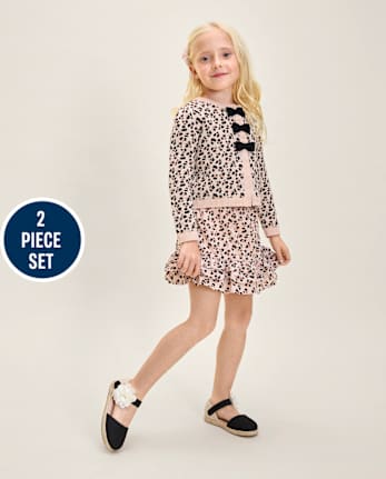 Girls Leopard 2-Piece Outfit Set - Petit Paris