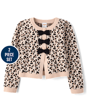 Girls Leopard 2-Piece Outfit Set - Petit Paris