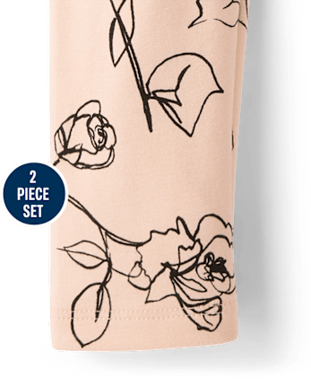 Girls Bow Cable Knit 2-Piece Outfit Set - Petit Paris