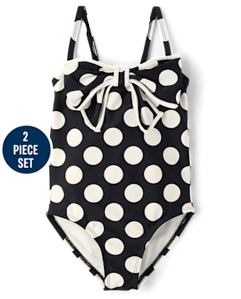 Girls Polka Dot 2-Piece Swim Set - Swim Shop