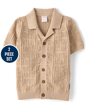 Boys Stitched 2-Piece Outfit Set - Driftwood Bay